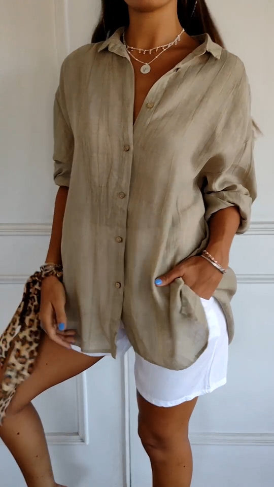 Nira | Veelzijdige Hemdblouse met Knopen