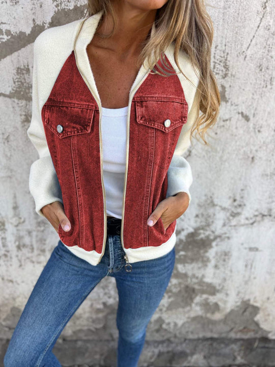 Thea | Chique contrasterend streetwear jack