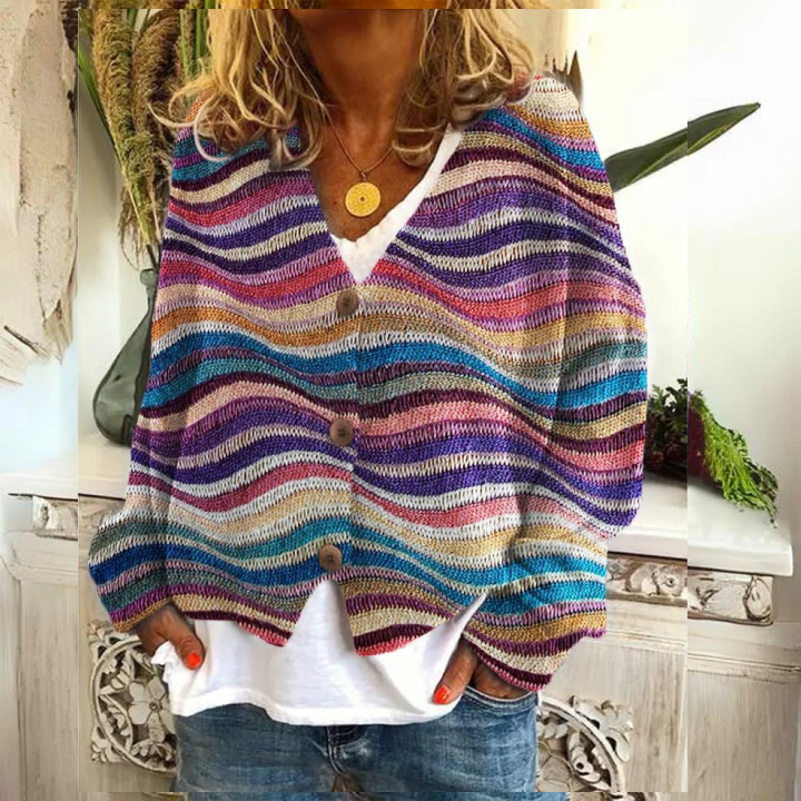 Estelle | Dames Bloemen Knop Dons Vest | Warm