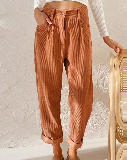Julia | Elegante corduroy broek
